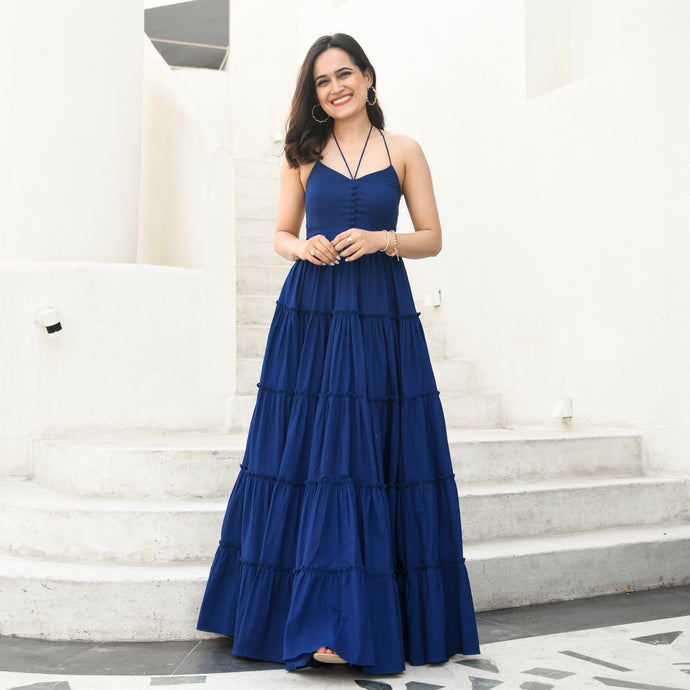 Admiral Cotton Backless Dress